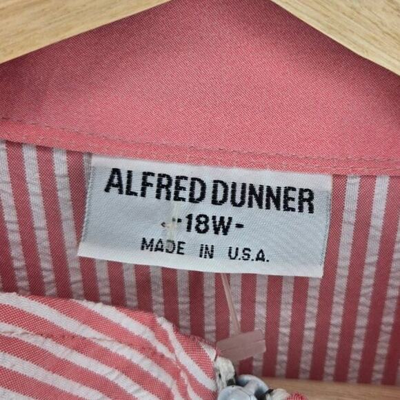 Alfred Dunner 18W Pink Striped Zip Front Jacket [0137] - Picture 5 of 7